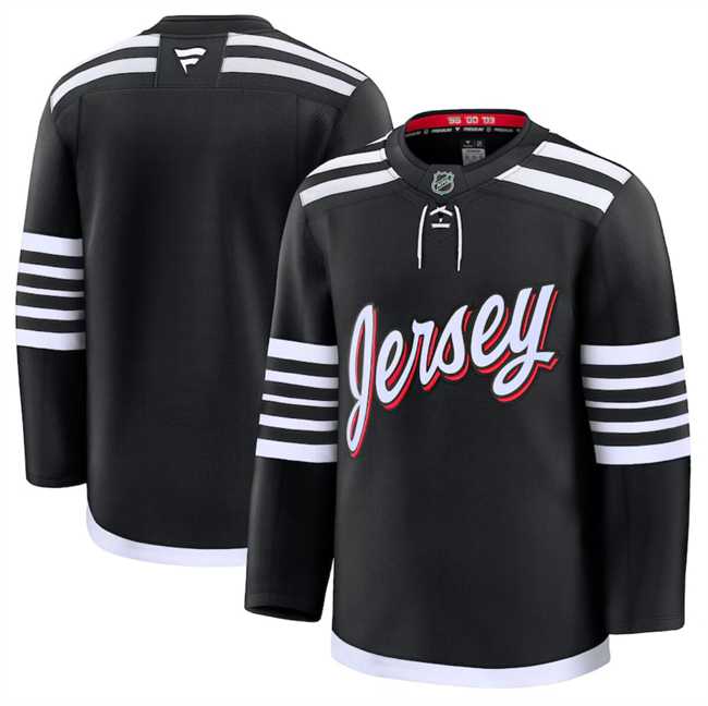 Men%27s New Jersey Devils Blank Black 2024-25 Alternate Stitched Hockey Jersey Dzhi